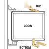 Prime-Line Hinge Set, Caf Door Style, Brass Single Pack U 9133